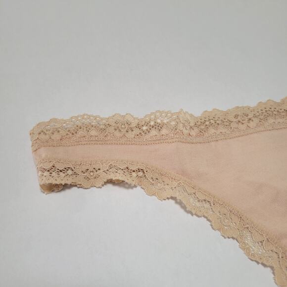 Jenni Women's Lace-Trim Thong Underwear Panties Chai NWT Size Small - Picture 3 of 5